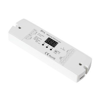 GLOBOSTAR® SKYDANCE-D1-L 71446 DC DMX Master Dimmer / Controller / Decoder Υψηλής Ταχύτητας με 1 x 15.5A 360W Κανάλια DC 12-24V 15.5A 360W Max IP20 - DMX512 & RDM - Μ17 x Π5 x Υ2.5cm - 5 Χρόνια Εγγύηση