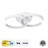 GLOBOSTAR® EVA 61068 Μοντέρνο Φωτιστικό Οροφής LED 16W 1920lm 300° AC 220-240V IP20 Ρυθμιζόμενο Λευκό CCT με On/Off 2700K/4500K/6000K - Lumileds SMD Chip - Λευκό Ματ - Μ33 x Π21 x Υ7cm - 3 Χρόνια Εγγύηση
