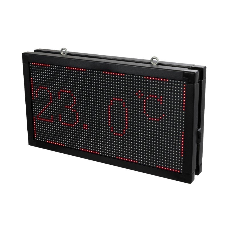 GLOBOSTAR® DISPLAY 90278 Κυλιόμενη Ψηφιακή Επιγραφή Διπλής Όψης 64x32cm P10 64x32 Pixel LED 200W AC 220-240V Αδιάβροχο IP65 Κόκκινο - WiFi Control μέσω FK APP - Αισθητήρας Θερμοκρασίας & Υγρασίας - Μ70 x Π11 x Υ38.5cm - 2 Χρόνια Εγγύηση