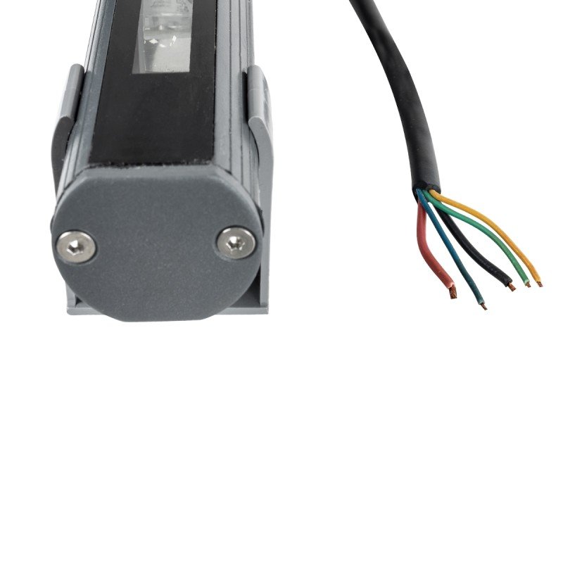 GLOBOSTAR® WINDOWBARI 90513 Φωτιστικό Ανάδειξης Παραθύρων LED 12W 960lm 8°x180° DC 24V Αδιάβροχο IP65 Πολύχρωμο RGBW Dimmable DMX512 - CREE XPE Chip - Γκρι Ανθρακί - Μ30 x Π4 x Υ3.5cm - 3 Χρόνια Εγγύηση
