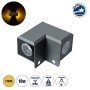 GLOBOSTAR® WALLDONA 90731 Γωνιακό Φωτιστικό LED 10W 1100lm 10° DC 24V Αδιάβροχο IP65 Θερμό Λευκό 2700K Dimmable - CREE XPE Chip - Γκρι Ανθρακί Ματ - Μ8 x Π8 x Υ6cm - 3 Χρόνια Εγγύηση