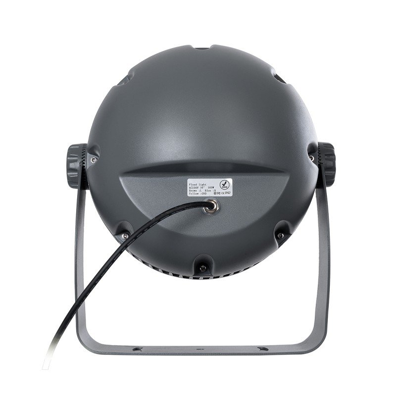 GLOBOSTAR® FLOODIMO 90747 Προβολέας Σποτ Wall Washer με Αντιθαμβωτική Γρίλια LED 100W 9500lm 10° AC 220-240V Αδιάβροχο IP67 Φυσικό Λευκό 4500K - Bridgelux SMD Chip - Γκρι Ανθρακί - Μ34 x Π36 x Υ44cm - 3 Χρόνια Εγγύηση