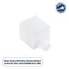 GLOBOSTAR® NEONIO-A 90768 Τάπα Σύνδεσης Τροφοδοσίας για Neon Flex LED Αδιάβροχο IP65 - Διάφανο - Μ2.3 x Π1.6 x Υ1.6cm