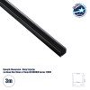 GLOBOSTAR® NEONIO-C 90775-3M Βάση Στήριξης για Neon Flex LED Αδιάβροχο IP65 - Μαύρο Ματ - Μ300 x Π1.2 x Υ1.3cm