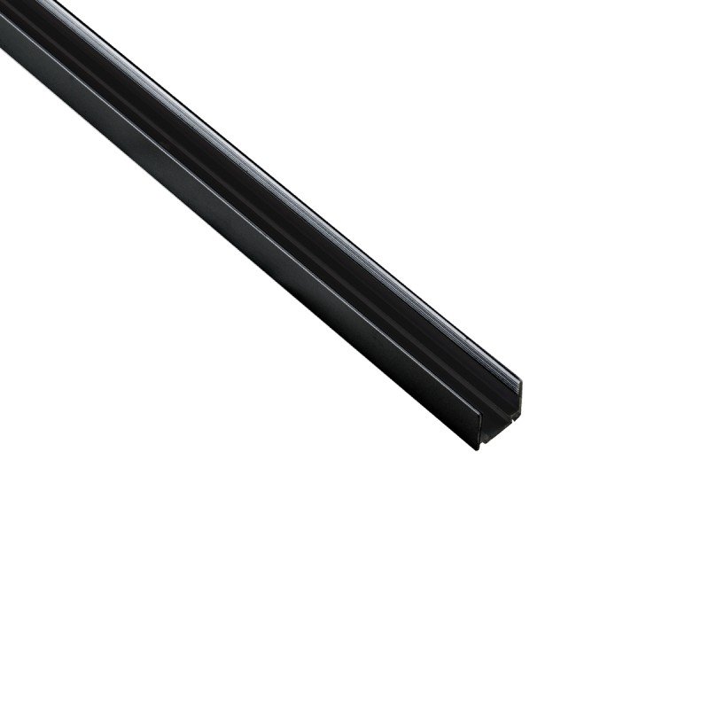 GLOBOSTAR® NEONIO-C 90775-3M Βάση Στήριξης για Neon Flex LED Αδιάβροχο IP65 - Μαύρο Ματ - Μ300 x Π1.2 x Υ1.3cm
