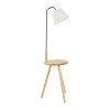 GLOBOSTAR® TIFFANY 01206 Μοντέρνο Επιδαπέδιο Φωτιστικό με Ντουί 1 x E27 AC 220-240V IP20 - Μπεζ & Λευκό - Μ28 x Π28 x Υ140cm