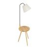 GLOBOSTAR® TIFFANY 01206 Μοντέρνο Επιδαπέδιο Φωτιστικό με Ντουί 1 x E27 AC 220-240V IP20 - Μπεζ & Λευκό - Μ28 x Π28 x Υ140cm