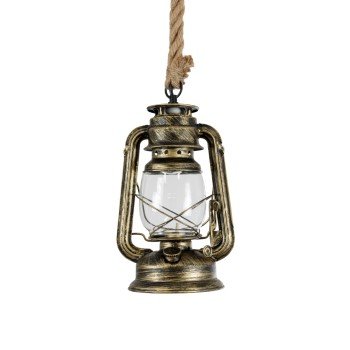 GLOBOSTAR® BARBAROSSA 01705 Vintage Κρεμαστό Φωτιστικό Οροφής με Ντουί 1 x E27 AC 220-240V IP20 - Μπρούτζινο - Μ18 x Π18 x Υ28cm