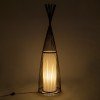 GLOBOSTAR® AZORES 01756 Boho Επιδαπέδιο Φωτιστικό με Ντουί 1 x E27 AC 220-240V IP20 - Καφέ & Μπεζ - Μ40 x Π40 x Υ150cm