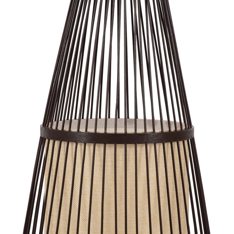 GLOBOSTAR® AZORES 01756 Boho Επιδαπέδιο Φωτιστικό με Ντουί 1 x E27 AC 220-240V IP20 - Καφέ & Μπεζ - Μ40 x Π40 x Υ150cm