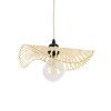 GLOBOSTAR® MELEMELE 01839 Boho Κρεμαστό Φωτιστικό Οροφής με Ντουί 1 x E27 AC 220-240V IP20 - Μπεζ - Μ35 x Π35 x Υ4cm