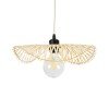 GLOBOSTAR® MELEMELE 01839 Boho Κρεμαστό Φωτιστικό Οροφής με Ντουί 1 x E27 AC 220-240V IP20 - Μπεζ - Μ35 x Π35 x Υ4cm