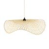 GLOBOSTAR® MELEMELE 01841 Boho Κρεμαστό Φωτιστικό Οροφής με Ντουί 1 x E27 AC 220-240V IP20 - Μπεζ - Μ75 x Π75 x Υ10cm