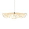 GLOBOSTAR® MELEMELE 01842 Boho Κρεμαστό Φωτιστικό Οροφής με Ντουί 1 x E27 AC 220-240V IP20 - Μπεζ - Μ100 x Π100 x Υ12cm