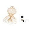 GLOBOSTAR® YOSHI 01928 Boho Κρεμαστό Φωτιστικό Οροφής με Ντουί 1 x E27 AC 220-240V IP20 - Μπεζ - Μ35 x Π35 x Υ60cm