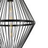 GLOBOSTAR® YOSHI 01929 Boho Κρεμαστό Φωτιστικό Οροφής με Ντουί 1 x E27 AC 220-240V IP20 - Μαύρο - Μ35 x Π35 x Υ60cm