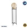 GLOBOSTAR® NERINA 02016 Boho Επιδαπέδιο Φωτιστικό με Ντουί 1 x E27 AC 220-240V IP20 - Μαύρο & Μπεζ - Μ40 x Π40 x Υ160cm