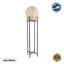GLOBOSTAR® NERINA 02016 Boho Επιδαπέδιο Φωτιστικό με Ντουί 1 x E27 AC 220-240V IP20 - Μαύρο & Μπεζ - Μ40 x Π40 x Υ160cm
