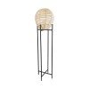 GLOBOSTAR® NERINA 02016 Boho Επιδαπέδιο Φωτιστικό με Ντουί 1 x E27 AC 220-240V IP20 - Μαύρο & Μπεζ - Μ40 x Π40 x Υ160cm