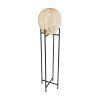 GLOBOSTAR® NERINA 02016 Boho Επιδαπέδιο Φωτιστικό με Ντουί 1 x E27 AC 220-240V IP20 - Μαύρο & Μπεζ - Μ40 x Π40 x Υ160cm