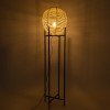 GLOBOSTAR® NERINA 02016 Boho Επιδαπέδιο Φωτιστικό με Ντουί 1 x E27 AC 220-240V IP20 - Μαύρο & Μπεζ - Μ40 x Π40 x Υ160cm