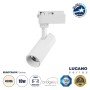 GloboStar® LUGANO 60801 Μονοφασικό Φωτιστικό Σποτ Ράγας LED 10W 1250lm 36° Acrylic HQ LENS AC 220-240V IP20 Φ4.5 x Υ18cm Φυσικό Λευκό 4500K - EUROTRACK® System 1L+1N - Λευκό - Bridgelux Chip - TÜV Certified Driver - 5 Χρόνια Εγγύηση