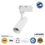 GloboStar® LUGANO 60802 Μονοφασικό Φωτιστικό Σποτ Ράγας LED 10W 1200lm 36° Acrylic HQ LENS AC 220-240V IP20 Φ4.5 x Υ18cm Θερμό Λευκό 2700K - EUROTRACK® System 1L+1N - Λευκό - Bridgelux Chip - TÜV Certified Driver - 5 Χρόνια Εγγύηση