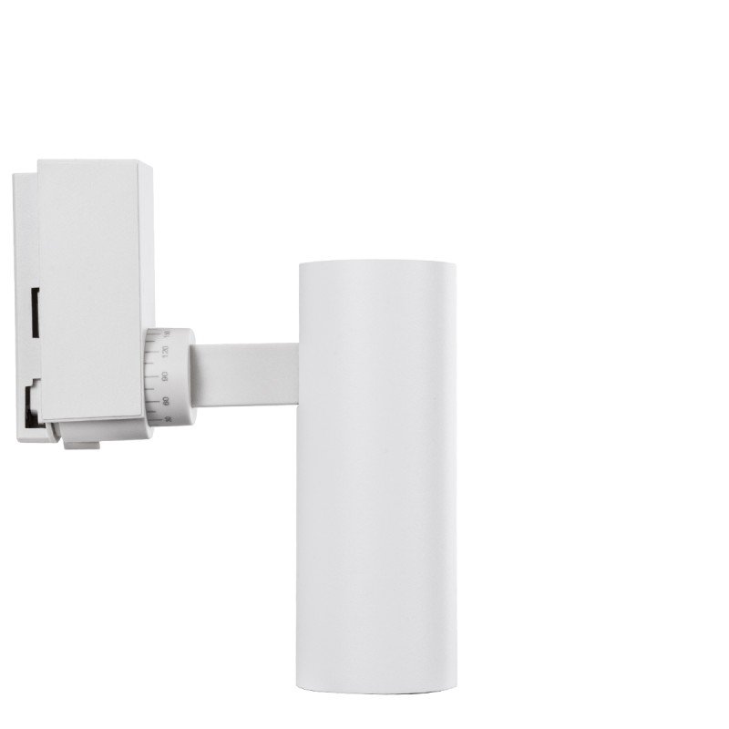 GloboStar® LUGANO 60802 Μονοφασικό Φωτιστικό Σποτ Ράγας LED 10W 1200lm 36° Acrylic HQ LENS AC 220-240V IP20 Φ4.5 x Υ18cm Θερμό Λευκό 2700K - EUROTRACK® System 1L+1N - Λευκό - Bridgelux Chip - TÜV Certified Driver - 5 Χρόνια Εγγύηση