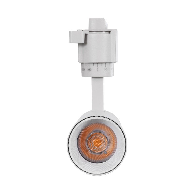 GloboStar® LUGANO 60802 Μονοφασικό Φωτιστικό Σποτ Ράγας LED 10W 1200lm 36° Acrylic HQ LENS AC 220-240V IP20 Φ4.5 x Υ18cm Θερμό Λευκό 2700K - EUROTRACK® System 1L+1N - Λευκό - Bridgelux Chip - TÜV Certified Driver - 5 Χρόνια Εγγύηση