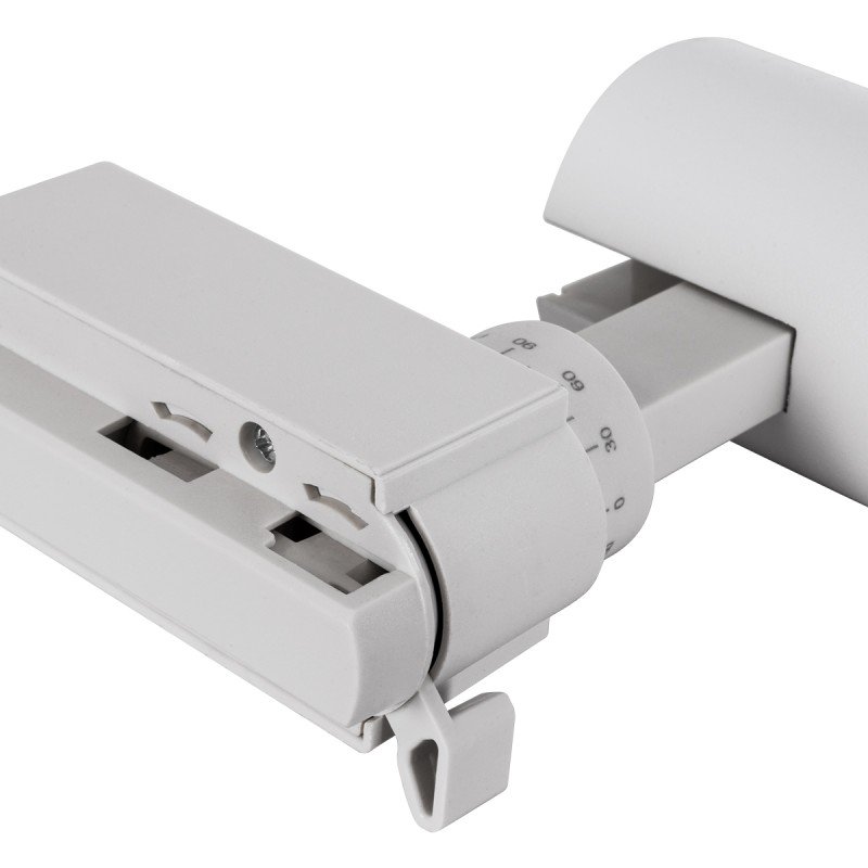 GloboStar® LUGANO 60802 Μονοφασικό Φωτιστικό Σποτ Ράγας LED 10W 1200lm 36° Acrylic HQ LENS AC 220-240V IP20 Φ4.5 x Υ18cm Θερμό Λευκό 2700K - EUROTRACK® System 1L+1N - Λευκό - Bridgelux Chip - TÜV Certified Driver - 5 Χρόνια Εγγύηση