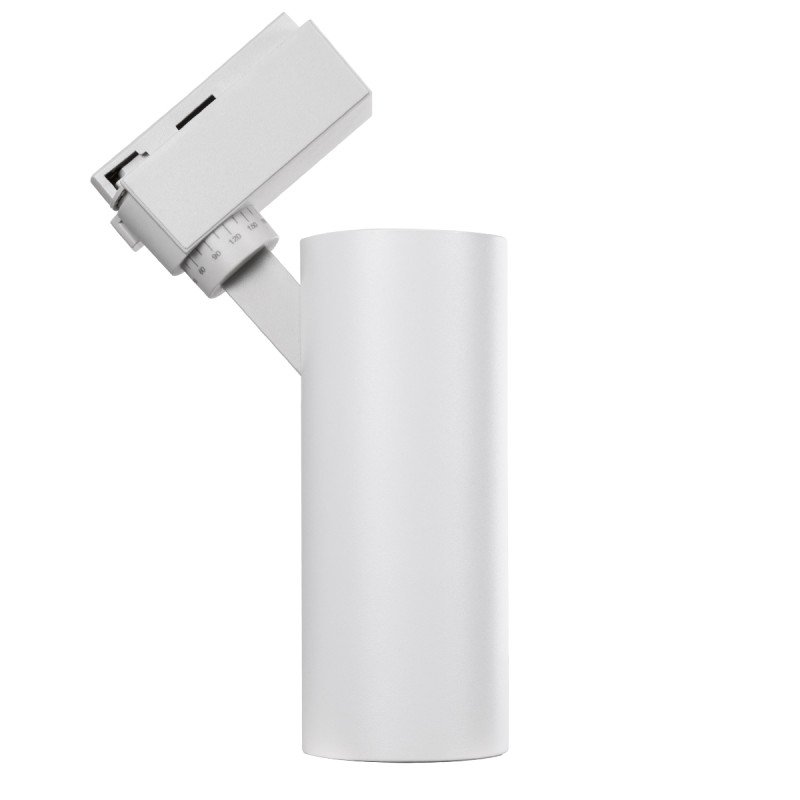 GLOBOSTAR® LUGANO 60807 Μονοφασικό Σποτ Ράγας LED 20W 2500lm 36° AC 220-240V IP20 Φυσικό Λευκό 4500K - Bridgelux COB Chip & TÜV SÜD Driver - Eurotrack 1PH  - Λευκό Ματ - Μ6.5 x Π6.5 x Υ20cm - 5 Χρόνια Εγγύηση