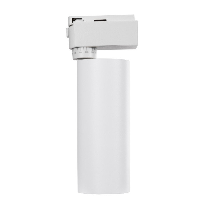 GLOBOSTAR® LUGANO 60807 Μονοφασικό Σποτ Ράγας LED 20W 2500lm 36° AC 220-240V IP20 Φυσικό Λευκό 4500K - Bridgelux COB Chip & TÜV SÜD Driver - Eurotrack 1PH  - Λευκό Ματ - Μ6.5 x Π6.5 x Υ20cm - 5 Χρόνια Εγγύηση
