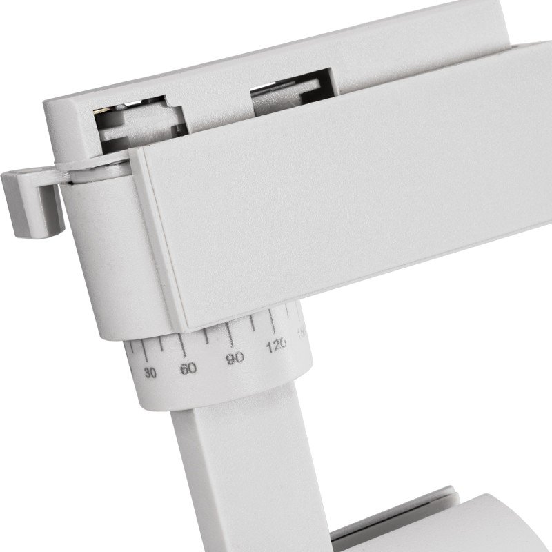 GLOBOSTAR® LUGANO 60807 Μονοφασικό Σποτ Ράγας LED 20W 2500lm 36° AC 220-240V IP20 Φυσικό Λευκό 4500K - Bridgelux COB Chip & TÜV SÜD Driver - Eurotrack 1PH  - Λευκό Ματ - Μ6.5 x Π6.5 x Υ20cm - 5 Χρόνια Εγγύηση