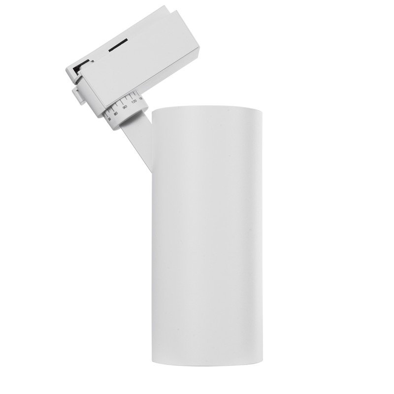 GLOBOSTAR® LUGANO 60813 Μονοφασικό Φωτιστικό Σποτ Ράγας LED 30W 3750lm 36° AC 220-240V IP20 Φυσικό Λευκό 4500K - Bridgelux COB Chip & TÜV SÜD Driver - Eurotrack 1PH - Λευκό Ματ - Μ7.5 x Π7.5 x Υ22cm - 5 Χρόνια Εγγύηση