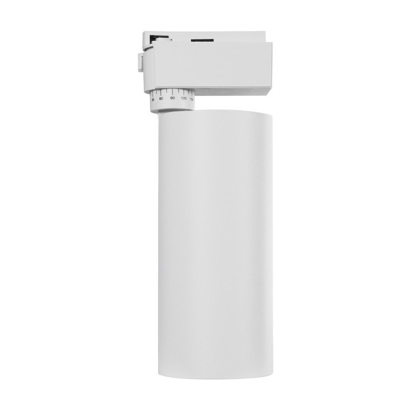 GLOBOSTAR® LUGANO 60813 Μονοφασικό Φωτιστικό Σποτ Ράγας LED 30W 3750lm 36° AC 220-240V IP20 Φυσικό Λευκό 4500K - Bridgelux COB Chip & TÜV SÜD Driver - Eurotrack 1PH - Λευκό Ματ - Μ7.5 x Π7.5 x Υ22cm - 5 Χρόνια Εγγύηση