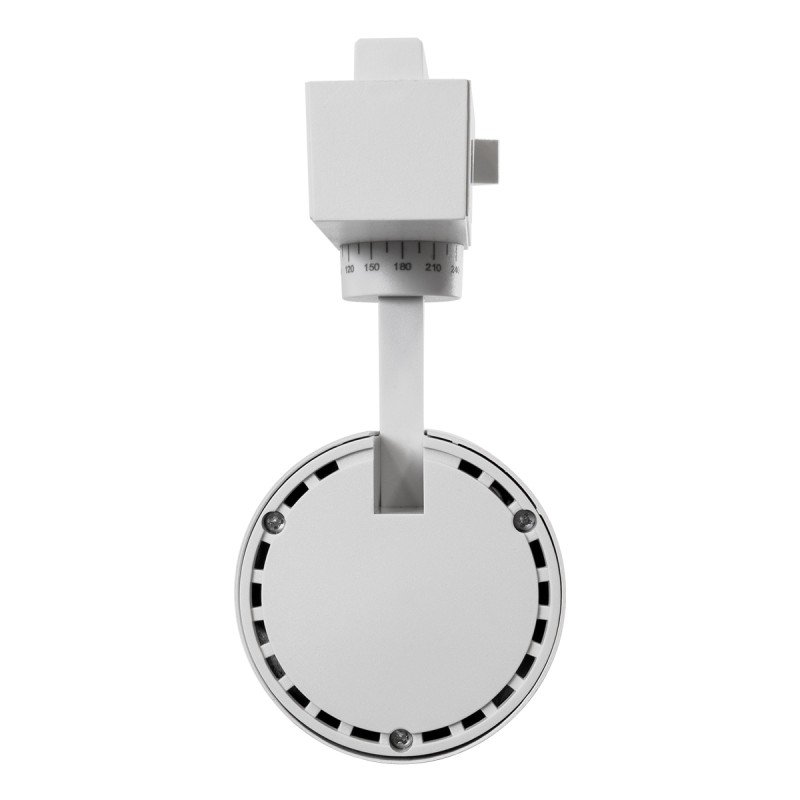 GLOBOSTAR® LUGANO 60813 Μονοφασικό Φωτιστικό Σποτ Ράγας LED 30W 3750lm 36° AC 220-240V IP20 Φυσικό Λευκό 4500K - Bridgelux COB Chip & TÜV SÜD Driver - Eurotrack 1PH - Λευκό Ματ - Μ7.5 x Π7.5 x Υ22cm - 5 Χρόνια Εγγύηση