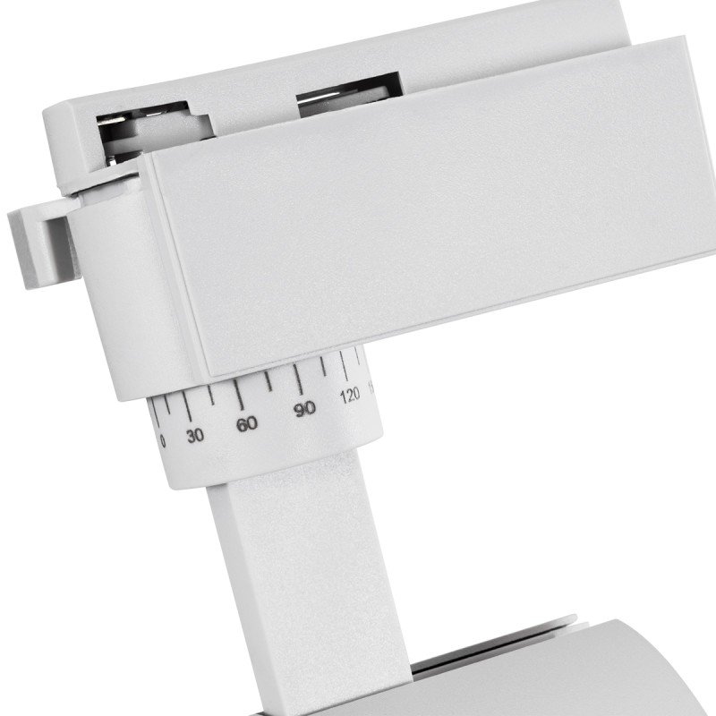 GLOBOSTAR® LUGANO 60813 Μονοφασικό Φωτιστικό Σποτ Ράγας LED 30W 3750lm 36° AC 220-240V IP20 Φυσικό Λευκό 4500K - Bridgelux COB Chip & TÜV SÜD Driver - Eurotrack 1PH - Λευκό Ματ - Μ7.5 x Π7.5 x Υ22cm - 5 Χρόνια Εγγύηση