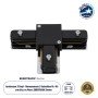 GloboStar® 2L-EUROTRACK 60907 Αντάπτορας Τ(Ταφ) - Μονοφασικός 2 Καλωδίων για όλες τις Ράγες EUROTRACK AC 220-240V IP20 Μ10.7 x Π7 x Υ1.5cm - EUROTRACK® System 1L+1N - Θερμοπλαστικό - Μαύρο - 5 Χρόνια Εγγύηση