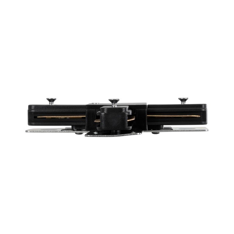 GloboStar® 2L-EUROTRACK 60909 Αντάπτορας +(Σταυρός) - Μονοφασικός 2 Καλωδίων για όλες τις Ράγες EUROTRACK AC 220-240V IP20 Μ10.7 x Π10.7 x Υ1.5cm - EUROTRACK® System 1L+1N - Θερμοπλαστικό - Μαύρο - 5 Χρόνια Εγγύηση