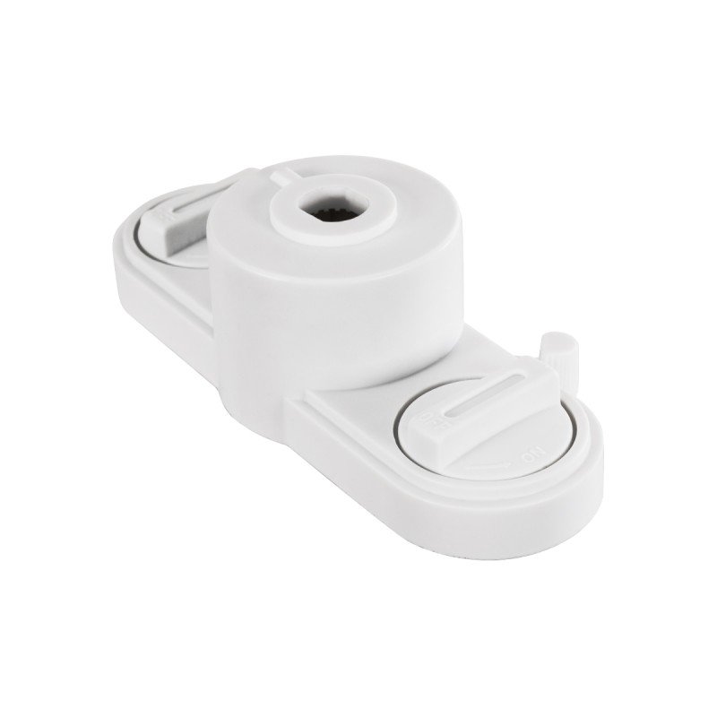 GloboStar® 2L-EUROTRACK 60912 Αντάπτορας Κρέμασης Φωτιστικού - Μονοφασικός 2 Καλωδίων για όλες τις Ράγες EUROTRACK AC 220-240V IP20 Μ10 x Π4 x Υ3.2cm - EUROTRACK® System 1L+1N - Θερμοπλαστικό - Λευκό - 5 Χρόνια Εγγύηση