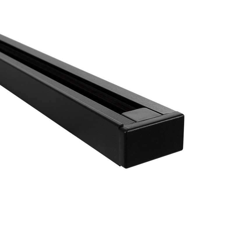 GLOBOSTAR® EUROTRACK-1PH 60984-3M Μονοφασική Ράγα 2 Καλωδίων 1L+1N για Σύστημα Ράγας Eurotrack 1PH AC 220-240V IP20 - Μαύρο Ματ - Μ300 x Π3.6 x Υ2cm