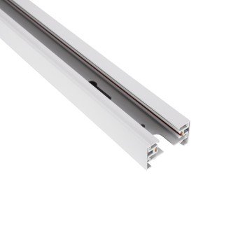 GLOBOSTAR® EUROTRACK-1PH 60985-3M Μονοφασική Ράγα 2 Καλωδίων 1L+1N για Σύστημα Ράγας Eurotrack-1PH AC 220-240V IP20 - Λευκό Ματ - Μ300 x Π3.6 x Υ2cm