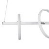 GLOBOSTAR® CIRCOLARE 61320 Μοντέρνο Κρεμαστό Φωτιστικό Οροφής LED 75W 8400lm 360° AC 220-240V IP20 Ρυθμιζόμενο Λευκό CCT με Χειριστήριο από 2700K έως 6000K Dimmable - Lumileds SMD Chip - Λευκό Ματ - Μ120 x Π25 x Υ25cm - 3 Χρόνια Εγγύηση