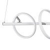 GLOBOSTAR® CIRCOLARE 61320 Μοντέρνο Κρεμαστό Φωτιστικό Οροφής LED 75W 8400lm 360° AC 220-240V IP20 Ρυθμιζόμενο Λευκό CCT με Χειριστήριο από 2700K έως 6000K Dimmable - Lumileds SMD Chip - Λευκό Ματ - Μ120 x Π25 x Υ25cm - 3 Χρόνια Εγγύηση
