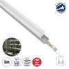 GloboStar® GLASSBOARD-PROFILE 70812-3M Προφίλ Αλουμινίου - Βάση & Ψύκτρα Ταινίας LED με Λευκό Γαλακτερό Κάλυμμα - Χρήση για Μοριακό Φωτισμό Γυαλιού Πάχους 10mm - Πατητό Κάλυμμα - Ασημί - 3 Μέτρα - Πακέτο 5 Τεμαχίων - Μ300 x Π1.7 x Υ3cm