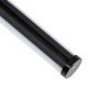 GLOBOSTAR® ALP-ROUND TUBIT 70854-1M Επιφανειακό & Κρεμαστό Προφίλ Αλουμινίου με Λευκό Γαλακτερό Πατητό Κάλυμμα για Ταινίες LED IP20 - Μαύρο & Λευκό - Μ100 x Π3 x Υ3cm