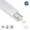GloboStar® SURFACEPENDANT-PROFILE 70864-1M Προφίλ Αλουμινίου - Βάση & Ψύκτρα Ταινίας LED με Λευκό Γαλακτερό Κάλυμμα - Επιφανειακή & Κρεμαστή Χρήση - Πατητό Κάλυμμα - Ασημί - 1 Μέτρο - Μ100 x Π4.5 x Υ4.2cm
