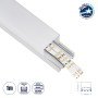 GloboStar® SURFACEPENDANT-PROFILE 70864-1M Προφίλ Αλουμινίου - Βάση & Ψύκτρα Ταινίας LED με Λευκό Γαλακτερό Κάλυμμα - Επιφανειακή & Κρεμαστή Χρήση - Πατητό Κάλυμμα - Ασημί - 1 Μέτρο - Μ100 x Π4.5 x Υ4.2cm