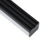 GloboStar® SURFACEPENDANT-PROFILE 70866-1M Προφίλ Αλουμινίου - Βάση & Ψύκτρα Ταινίας LED με Λευκό Γαλακτερό Κάλυμμα - Επιφανειακή & Κρεμαστή Χρήση - Πατητό Κάλυμμα - Μαύρο - 1 Μέτρο - Μ100 x Π4.5 x Υ4.2cm