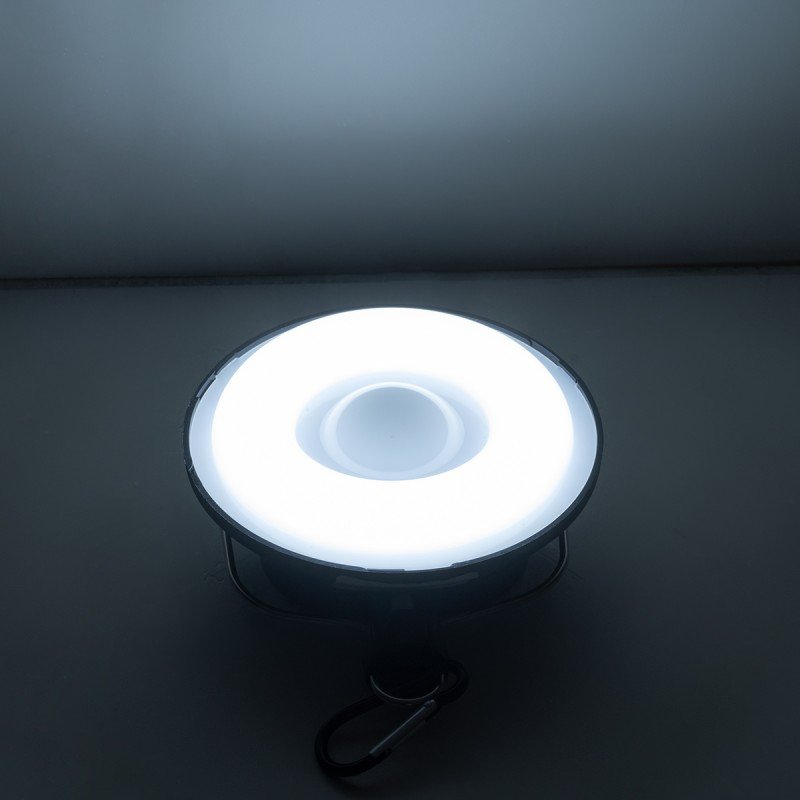 GLOBOSTAR® SOLARLAMP 71487 Λάμπα LED 15W 1500lm 180° DC 5V Powerbank με φορτιστή USB, Φωτοβολταϊκό Panel 5V 1W & Επαναφορτιζόμενη Μπαταρία Li-ion 3.2V 1700mAh IP20 Ψυχρό Λευκό 6000K - Μ12 x Π12 x Υ5cm - 2 Χρόνια Εγγύηση